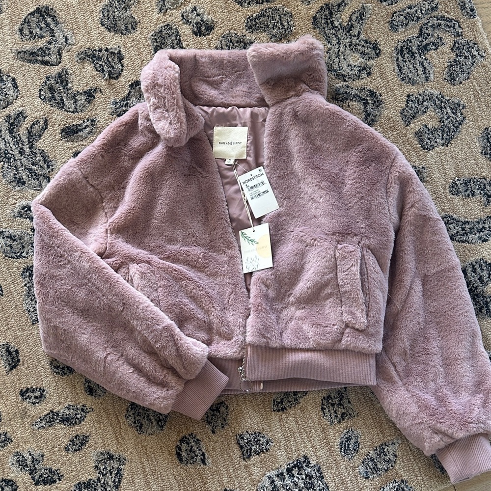 Thread & Supply Dusty Pink Plush Jacket